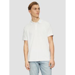 Tricou polo din bumbac, barbati, croiala Regular Fit, Alb (SELECTATI MARIMEA: L)