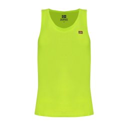 Maiou barbati, cu mini logo broat, Regular fit, Verde neon (SELECTATI MARIMEA: L)
