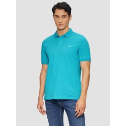 Tricou polo barbati, din bumbac cu croiala Regular Fit, logo, Azur (SELECTATI MARIMEA: S)