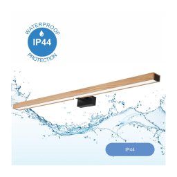 Aplică LED pentru oglindă Brilagi WOODY MIRROR LED/15W/230V IP44 stejar/negru