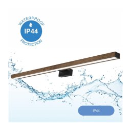 Aplică LED pentru oglindă Brilagi WOODY MIRROR LED/15W/230V IP44 stejar/negru