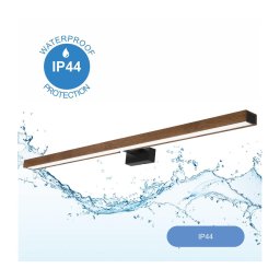Aplică LED pentru oglindă Brilagi WOODY MIRROR LED/15W/230V IP44 stejar/negru