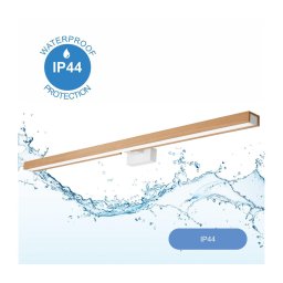 Aplică LED pentru oglindă Brilagi WOODY MIRROR LED/15W/230V IP44 stejar/alb