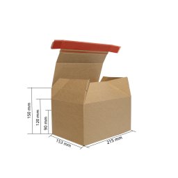 Cutii de carton cu autoformare si banda dublu adeziva Flexibox 215x153x150