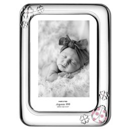 Rama Foto Argint Bebelusi 13x18 cm Buburuza Roz