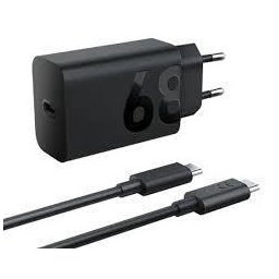 68W USB-C Adapter with Cable Black