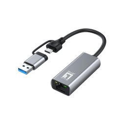 Placa de retea USB-0423, USB-C/USB-A, Gri