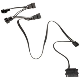 Cablu splitter Kolink 4-pini PWM la 4x 4-pini PWM 35cm Black, alimentare SATA, PGW-AC-KOL-049