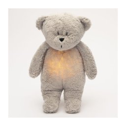 Pluș de îmbrățișat cu sunete și lumină Moonie ursuleț 2.0 organic grey