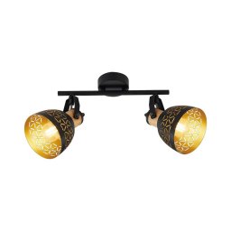 Prezent 27523 - Spot MESCALA 2xE14/40W/230V negru