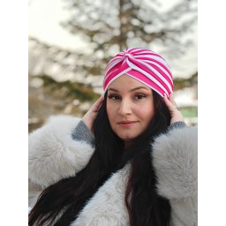 Turban Leyla - Roz Alb
