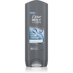 Dove Men+Care Clean Comfort gel de duș pentru față, corp și păr 250 ml