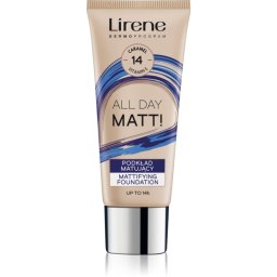 Lirene ALL DAY MATT! Make-up lichid matifiant pentru un efect de lunga durata culoare 14 Caramel 30 ml