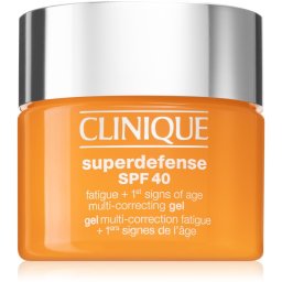 Clinique Superdefense™ SPF 40 Fatigue + 1st Signs of Age Multi Correcting Gel gel hidratant impotriva primelor semne de imbatranire ale pielii SPF 40 50 ml