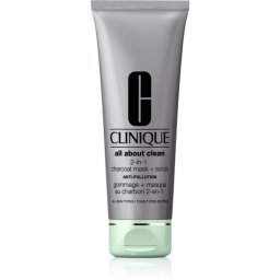 Clinique All About Clean™ 2-in-1 Charcoal Mask + Scrub masca de fata pentru curatare 100 ml