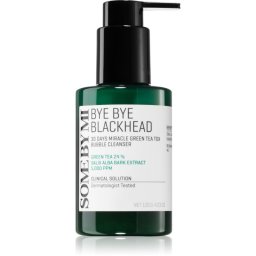 Some By Mi Bye Bye Blackhead 30 Days Miracle Green Tea Tox Bubble Cleanser Spuma activa pentru curatare impotriva punctelor negre 120 g