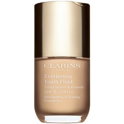 Clarins Everlasting Youth Fluid Foundation make-up pentru luminozitate SPF 15 culoare 105.5 Flesh 30 ml