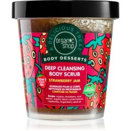Organic Shop Body Desserts Strawberry Jam peeling de curățare profundă pentru corp 450 ml