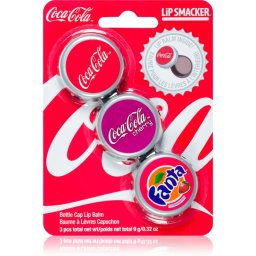 Lip Smacker Coca Cola balsam de buze parfum Original, Cherry & Fanta 3x3 g