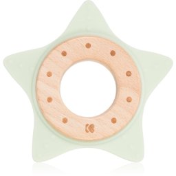 Kikkaboo Silicone and Wood Teether Star jucărie pentru dentiție Mint 1 buc