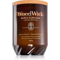 Woodwick Renew Ginger & Tumeric lumânare parfumată cu fitil din lemn 368 g