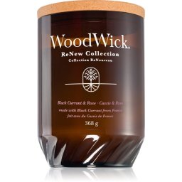 Woodwick Renew Black Currant & Rose lumânare parfumată 368 g