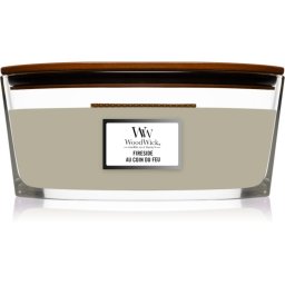 Woodwick Fireplace Fireside lumânare parfumată cu fitil din lemn (hearthwick) 453 g
