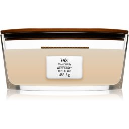 Woodwick White Honey lumânare parfumată cu fitil din lemn (hearthwick) 453 g