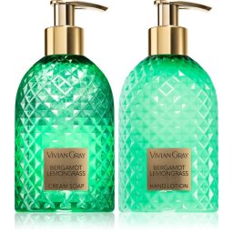 Vivian Gray Gemstone Bergamot & Lemongrass set cadou de maini 2x300 ml