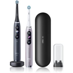 Oral-B iO9 periuta de dinti electrica DUO Black Onyx & Rose Quartz 2 buc