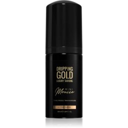 Dripping Gold Luxury Tanning Mini Mousse spumă bronzare pentru față și corp culoare Ultra Dark 90