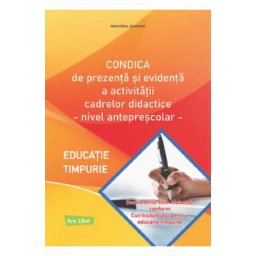 Condica de prezenta si evidenta a activitatii cadrelor didactice. Nivel anteprescolar