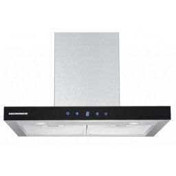 Hota Heinner DCH-650TIX, 60 cm, 642.4 m³/h, 1 motor, 3 viteze, timer, inox + sticla neagra