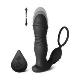 Vibrator Thrusting Prostate Ring Black