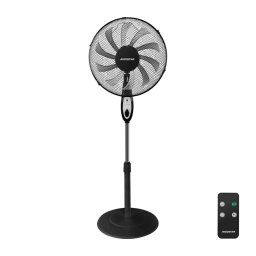 Aigostar - Ventilator de podea 60W/230V, negru + telecomandă