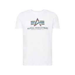 ALPHA INDUSTRIES Tricou negru / alb