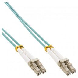 Cablu fibra optica LC-LC Duplex Multimode OM3 LSOH 0.5m, InLine IL88544O