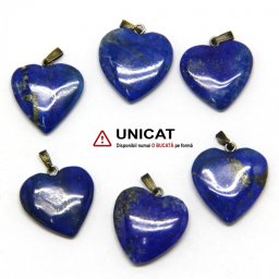 Pandant Inima Lapis Lazuli - 18 x 18 x 4-5 mm- (M)- 1 Buc