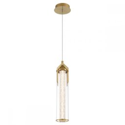 Pendul Espada QN-ESPADA-1P-BG, 18W LED, D15 cm, auriu