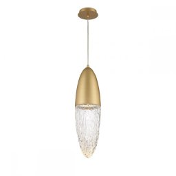 Pendul Ecrou QN-ECROU-1P-BG, 1x8W GU10LED, D16,5 cm, H61,5 cm, auriu mat