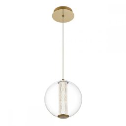 Pendul Atomo QN-ATOMO-1P-BG, 9W LED, D22 cm, auriu