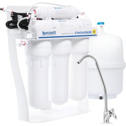 Filtru de osmoză inversă STANDARD PRO cu mineralizare și pompă pe suport metalic