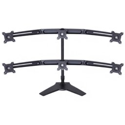 Suport pentru 6 monitoare /LCD birou Multibrackets,15"-24", negru, cu clema prindere pe birou