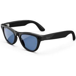 Ochelari Smart Ray-Ban Meta SKYLER, Marime M, Negru, 32 GB stocare, Camera Foto 12mp, 5 microfoane, difuzoare, Wifi 6, Meta AI, Standard, Clear-Cerulean-Blue Transitions, Negru-Lucios