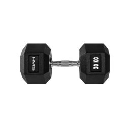 Gantera hexagonala, Hms, Otel/Cauciuc, 30kg, Negru