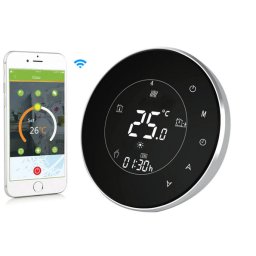 Termostat TUYA pentru centrale pe gaz / cazan apa negru Wi-Fi NTC3950