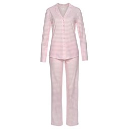 VIVANCE Pijama 'Dreams' roz deschis / alb