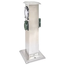 Stalp priza pentru gradina otel inoxidabil cu temporizator GartenMobel Dekor