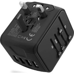 Adaptor priza international, cu 3 porturi USB + USB-C, adaptoar pentru Europa / Marea Britanie / SUA / AU