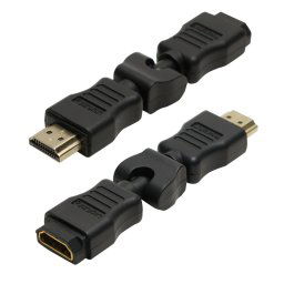 ADAPTOR video LOGILINK- HDMIT) la HDMIM)- conectori auriti- rezolutie maxima 4K3840 x 2160) la 30 Hz- pliabil la 270 grade- negr